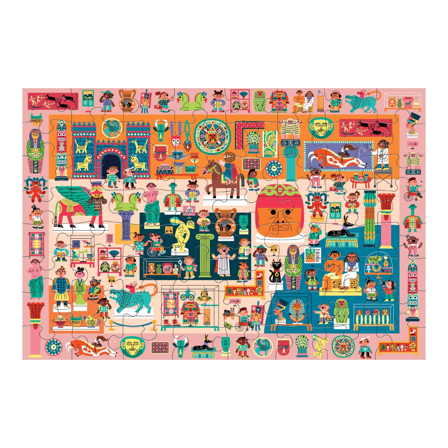 Mudpuppy Art And Culture Museum - 64 Piece Search & Find Puzzle Jigsaw Puzzle Featuring Diverse Art Sculptures And Artifacts And