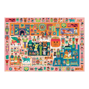 Mudpuppy Art And Culture Museum - 64 Piece Search & Find Puzzle Jigsaw Puzzle Featuring Diverse Art Sculptures And Artifacts And