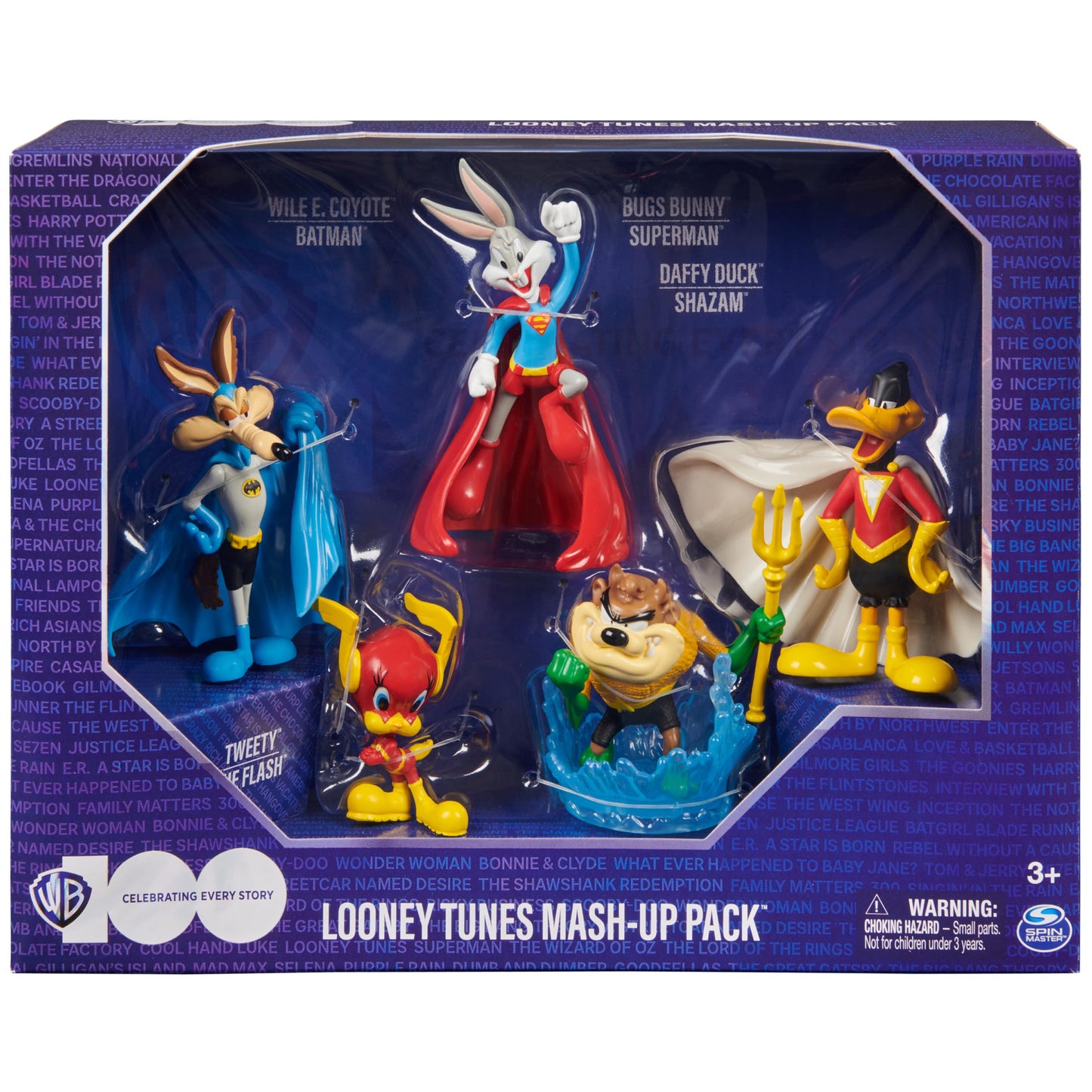 Dc Comics, Looney Tunes Mash-Up Pack, Limited Edition Wb 100 Yrs Anniversary, 5 Looney Tunes X Dc Figures, 4-Inch Superhero Kids Toys For Boys & Girls