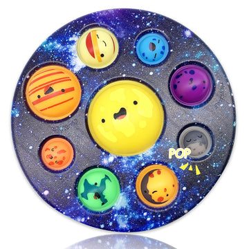 QETRABONE Eight Planet Cave Bubble Fidget Toy - Sensory Anxiety Relief for Kids & Adults, Galaxy Design, Educational Tool