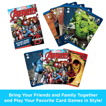 AQUARIUS Marvel Avengers Playing Cards - Avengers Themed Deck of Cards for Your Favorite Card Games - Officially Licensed Marvel