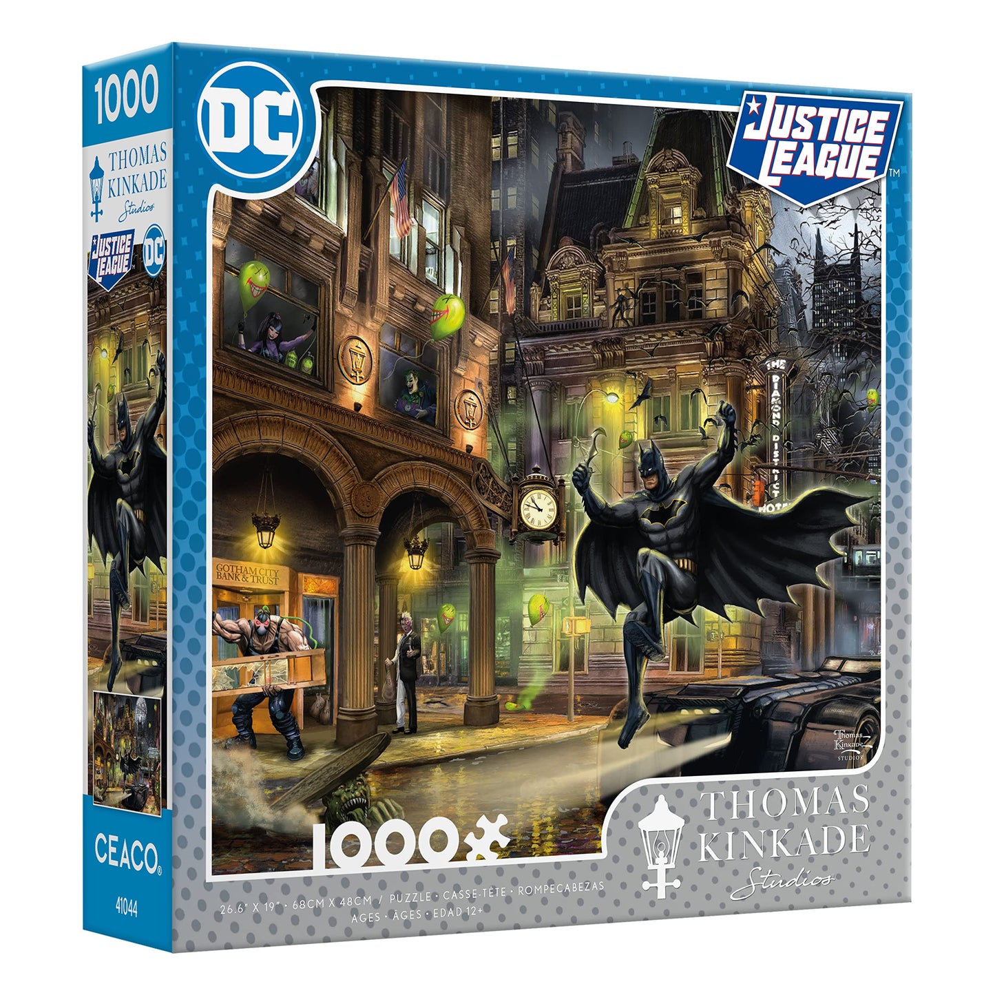 Ceaco - Thomas Kinkade - Dc Comics - Batman Gotham City - 1000 Piece Jigsaw Puzzle