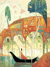 New York Puzzle Company 1000 Piece Jigsaw Puzzle - Victo Ngai Crossing Borders - Cardboard - Blue and Green - Family Game Night Fun