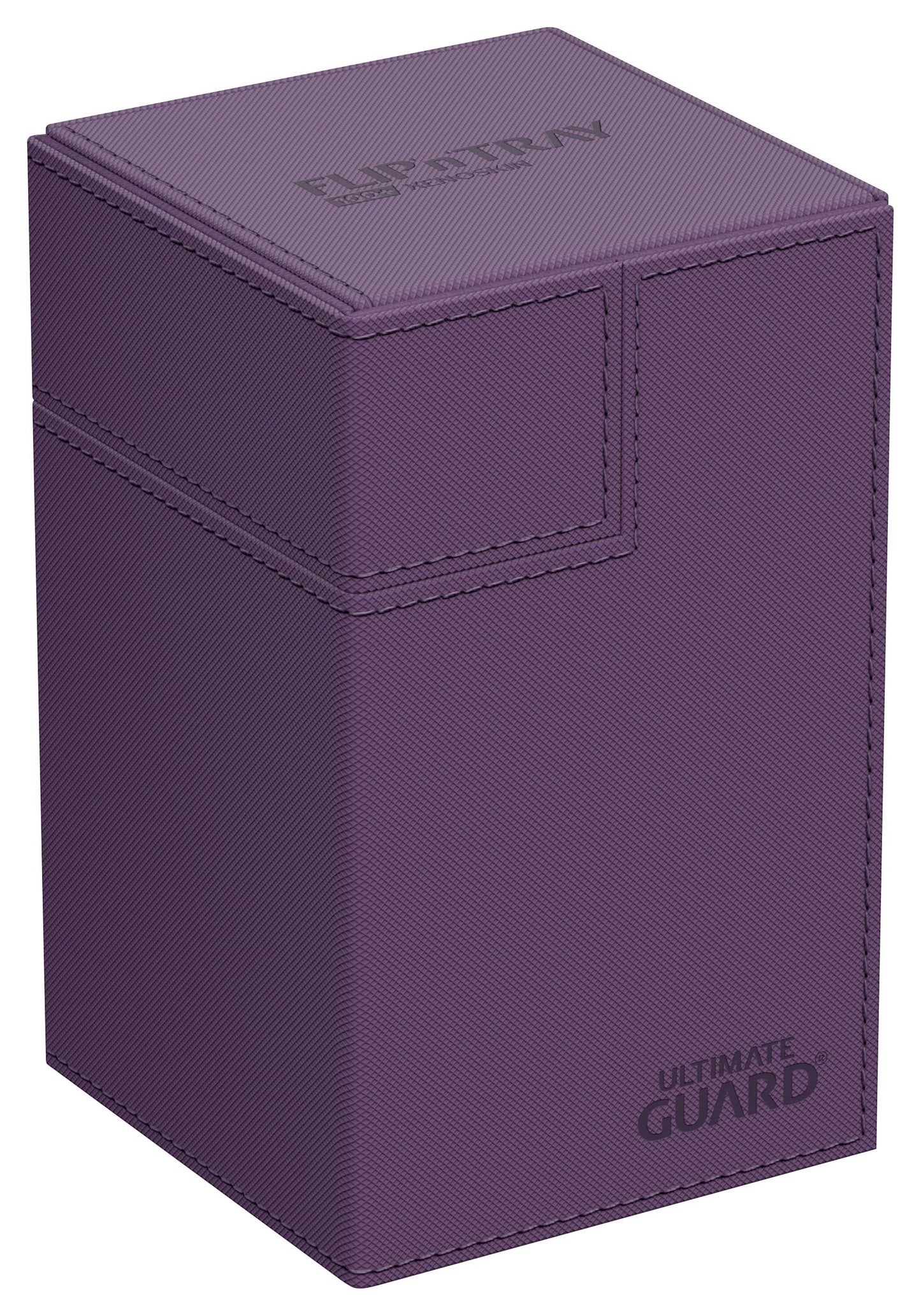 Ultimate Guard Flip'N'Tray 100+, Deck Case For 100 Double-Sleeved Tcg Cards + Dice Tray, Purple, Independent Magnetic Closure & Microfiber Inner Lining