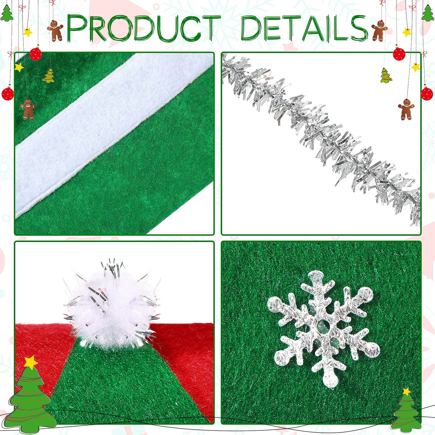 Zomiboo 2 Pieces Christmas Elf Hammock In Green And Red For Elf Doll Accessories And Props For Elf Fun, Advent Calendars And Stocking Stuffers Accessories(Classic Style)