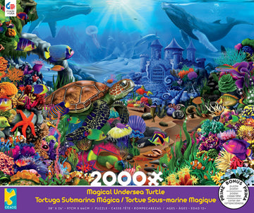 Ceaco 2000 Piece Jigsaw Puzzle - Magical Undersea Turtle - Multicolor - Model 3501-21 - Paper Material