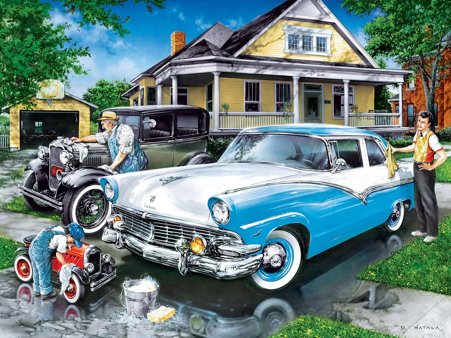 Masterpieces 400 Piece Jigsaw Puzzle For Adults, Family, Or Youth - Three Generations - 18''X24''