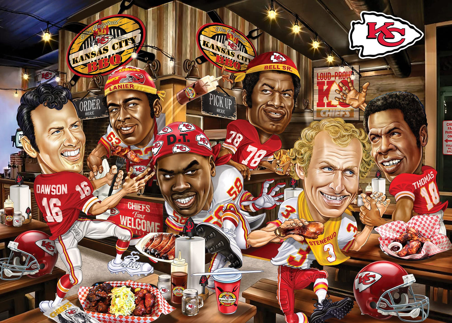 MasterPieces 500 Piece Sports Jigsaw Puzzle for Adults - NFL Kansas City Chiefs All-Time Greats - 15x21