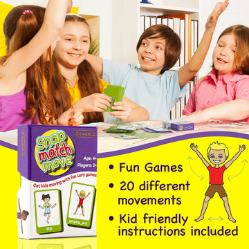 Exercise Cards For Kids - Kids Exercise Equipment For Indoors & Exercise Games For Kids, Pe Teacher Supplies For Classroom Exerc