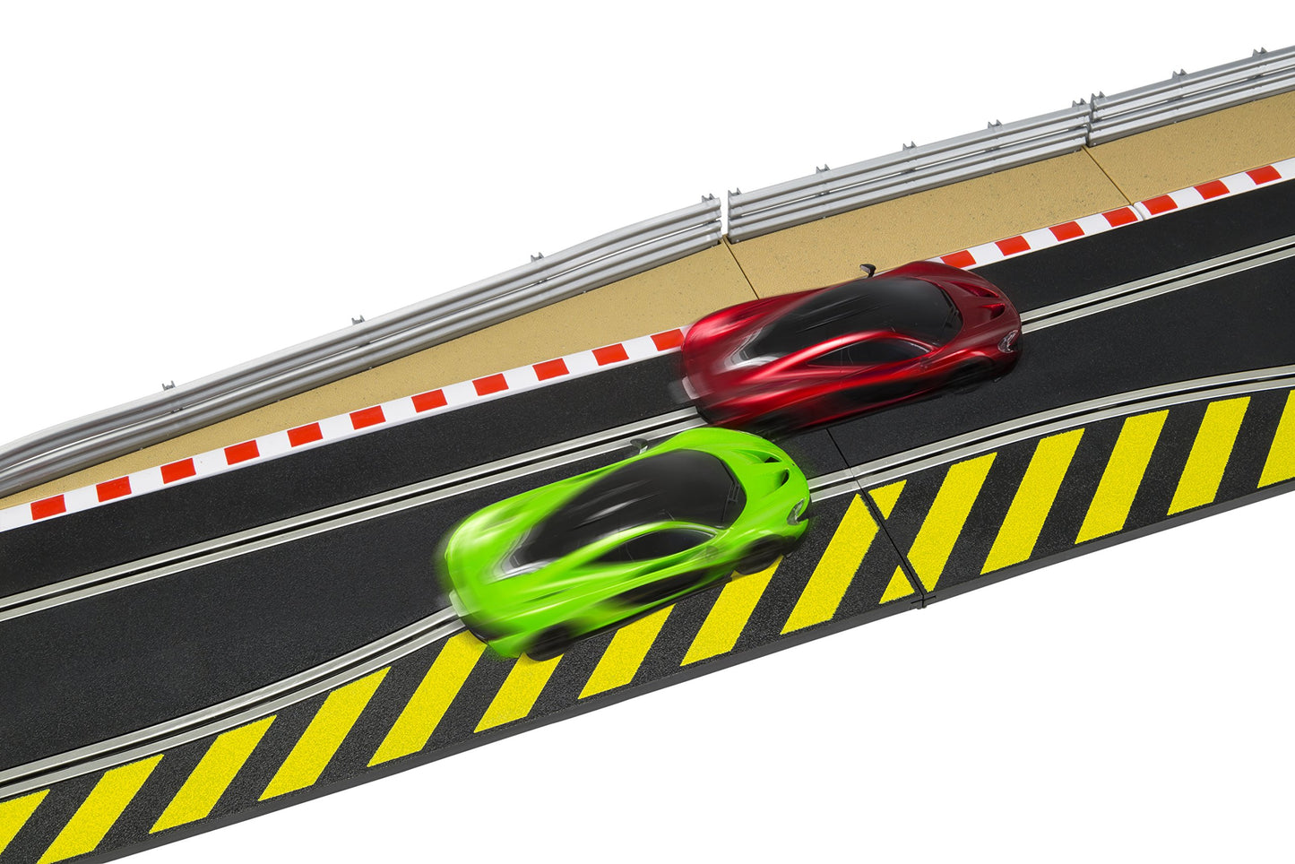Scalextric C8511 Track Extension Pack - 1X Leap (Ramp Up And Ramp Down) 2 Straight 2 Side Swipes Borders Barriers