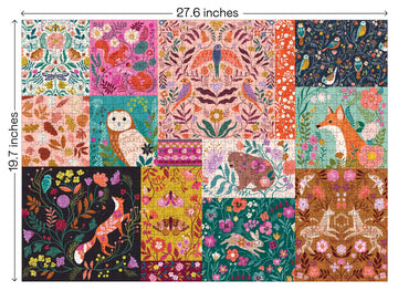Elena Essex 1000 Piece Jigsaw Puzzles For Adults - Patchwork | Jigsaws 1000 Pieces For Adults | Jigsaw Puzzles For Adults 1000 | Animal Bird Puzzle | 20X28 Inches
