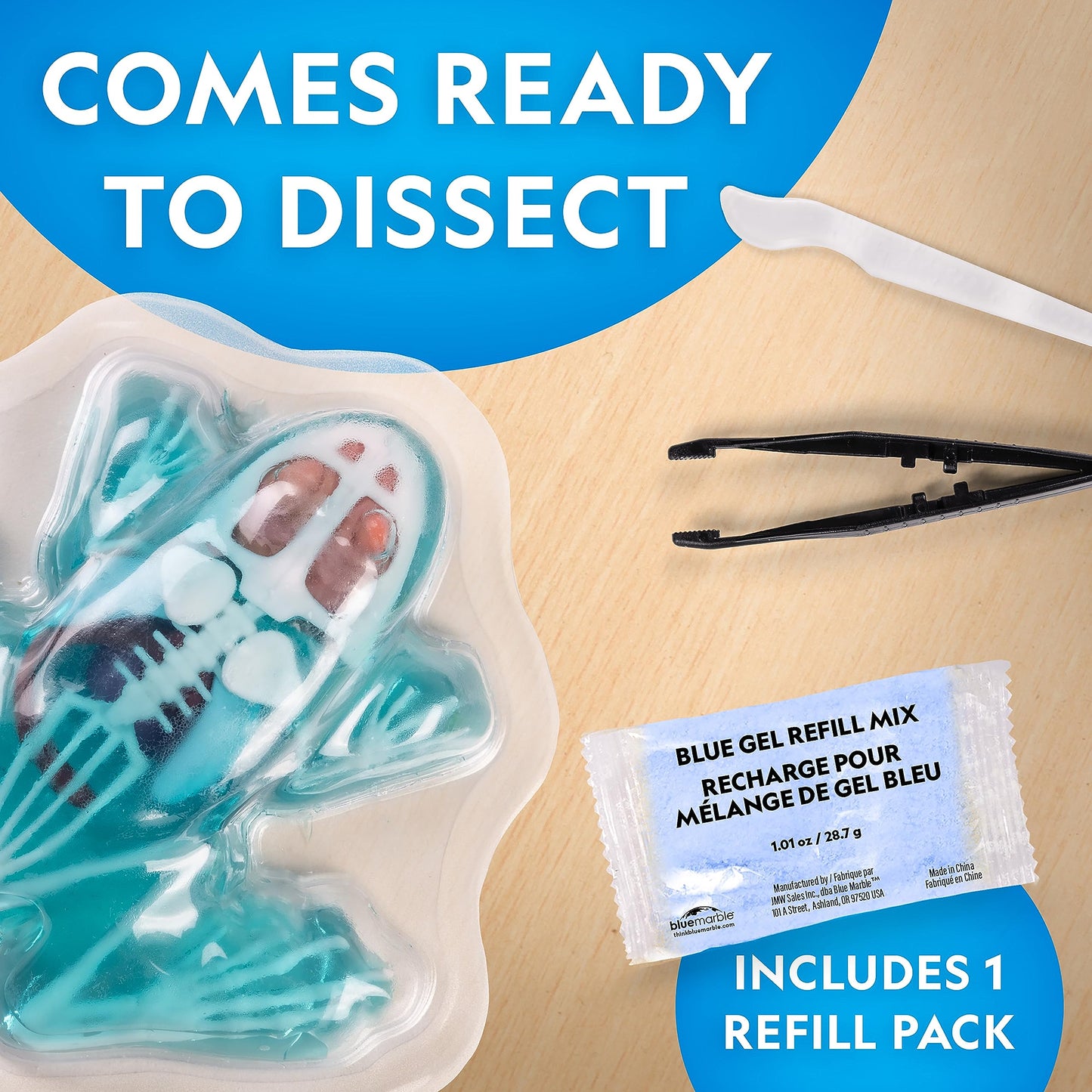 National Geographic Frog Dissection Kit Anatomy Lab - Glow In The Dark Synthetic Frog Dissecting Science Lab For Kids With Dissecting Tools, Glowing Bones & Realistic Organs, Science Toys, Biology Kit
