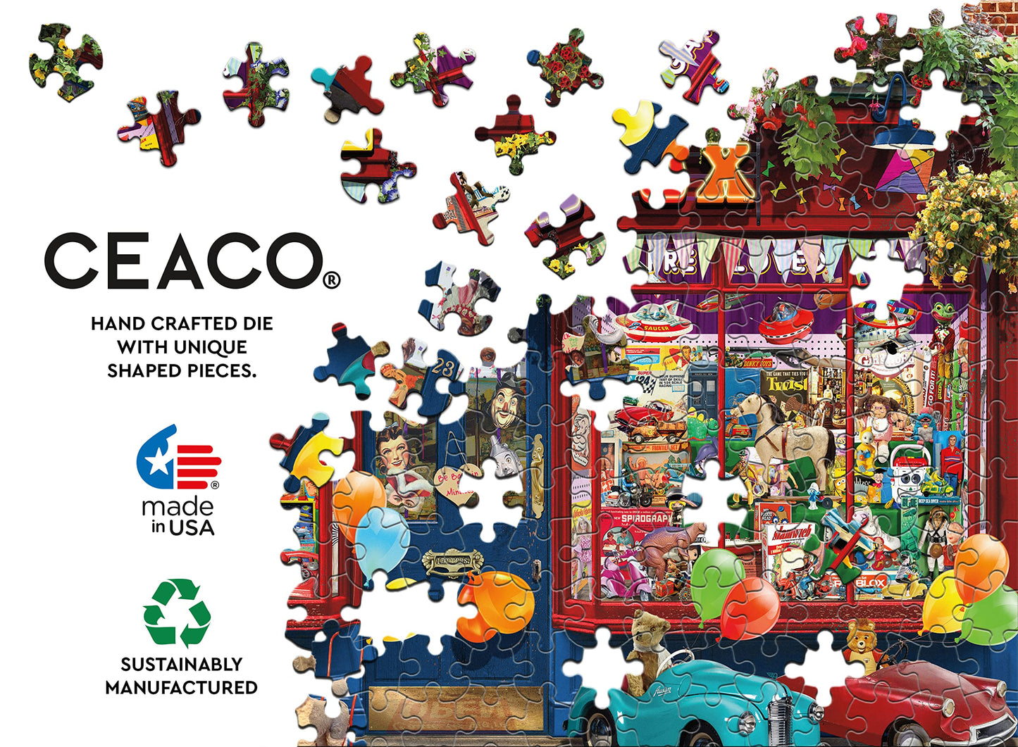 Ceaco - Shop Windows - Toy Box - 1000 Piece Jigsaw Puzzle, 26.6 X 19