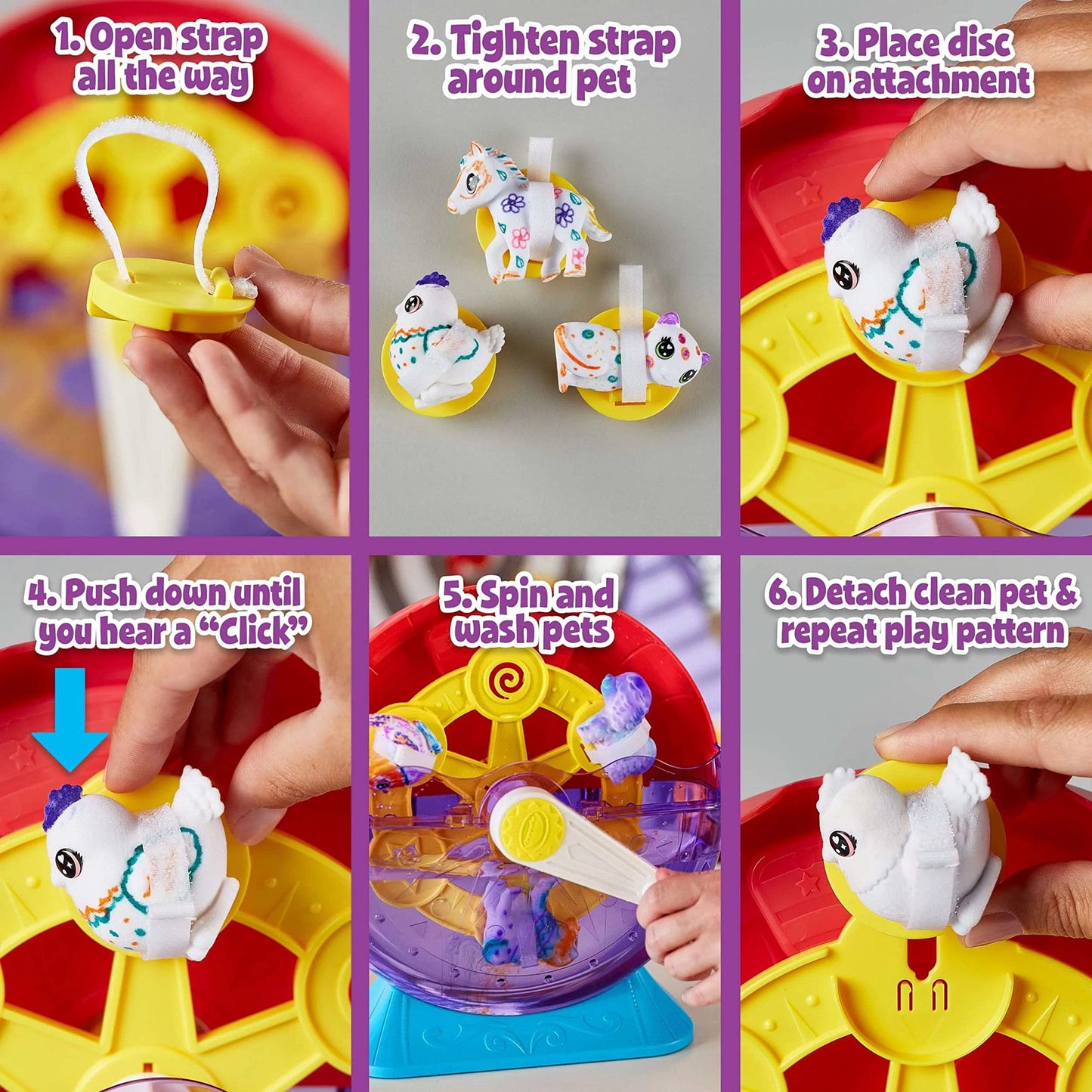 Crayola Scribble Scrubbie Pets Carnival Playset, Pet Grooming Toy, Animal Toys For Girls & Boys, Gift For Kids, Ages 3+