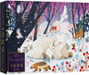 Elena Essex Puzzle - Snowfall | Christmas Puzzles 1000 Pieces | Puzzles For Adults 1000 Pieces | Holidays Snow Polar Bear Winter Animals Puzzle | Size 28X20 Inches
