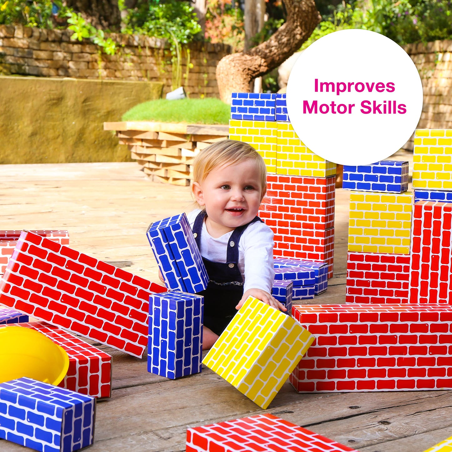 Edushape Corrugated Blocks, 52 Piece