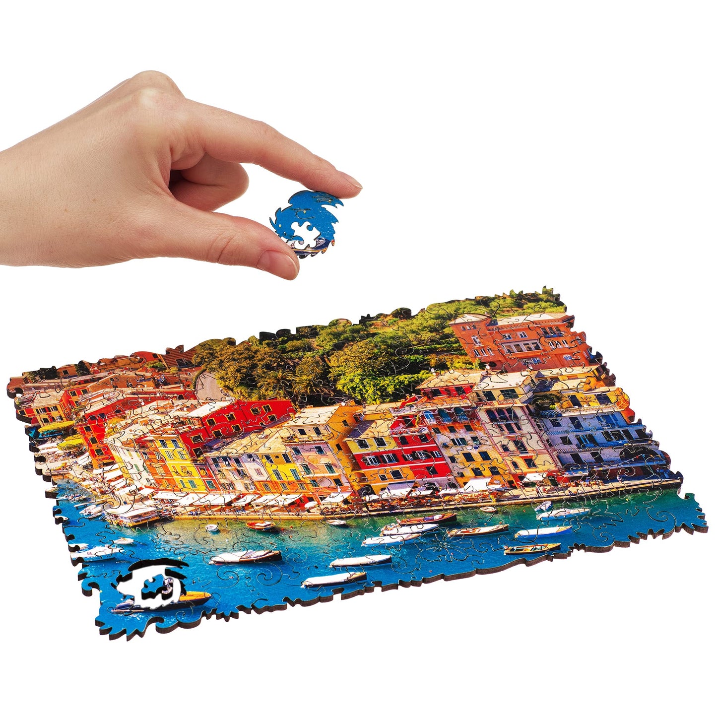 Unidragon Wooden Jigsaw Puzzles - Nature Italian Riviera, 500 Pcs, King Size 16.9'X11.8', Beautiful Gift Package, Unique Shape Best Gift For Adults And Kids