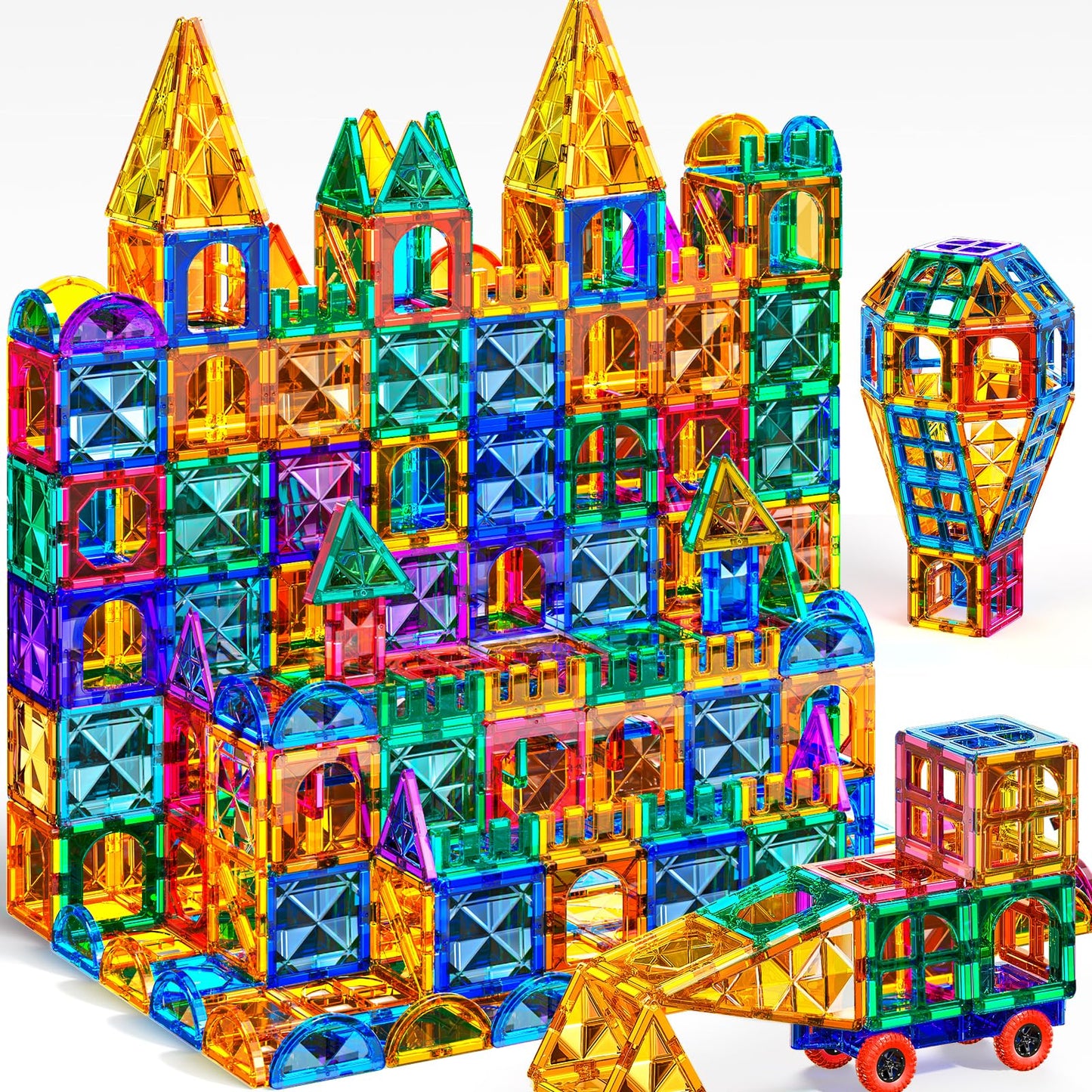 Temi Magnetic Tiles,Building Blocks, Magnets Building Set, Learning And Education Toys Christmas Toy Gift For Ages 3 4 5 6 7 8+
