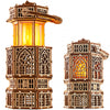 Wood Trick Antique Lantern Luminous Led 3D Wooden Puzzles For Adults And Kids To Build - 2-Mode Lighting - Engineering Diy Project Mechanical 3D Puzzle Model Kits For Adults