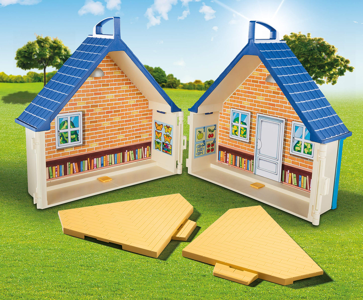 Playmobil Take Along School House Playset - Plastic, Multi-Color, Model 5662