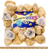 DANCING BEAR 25 Break Your Own Geodes 90% Hollow (Large 1.75-2.5) Open & Discover Amazing Surprise Crystals Inside! Educational Info and Instructions Included Fun Party Favors & Prizes