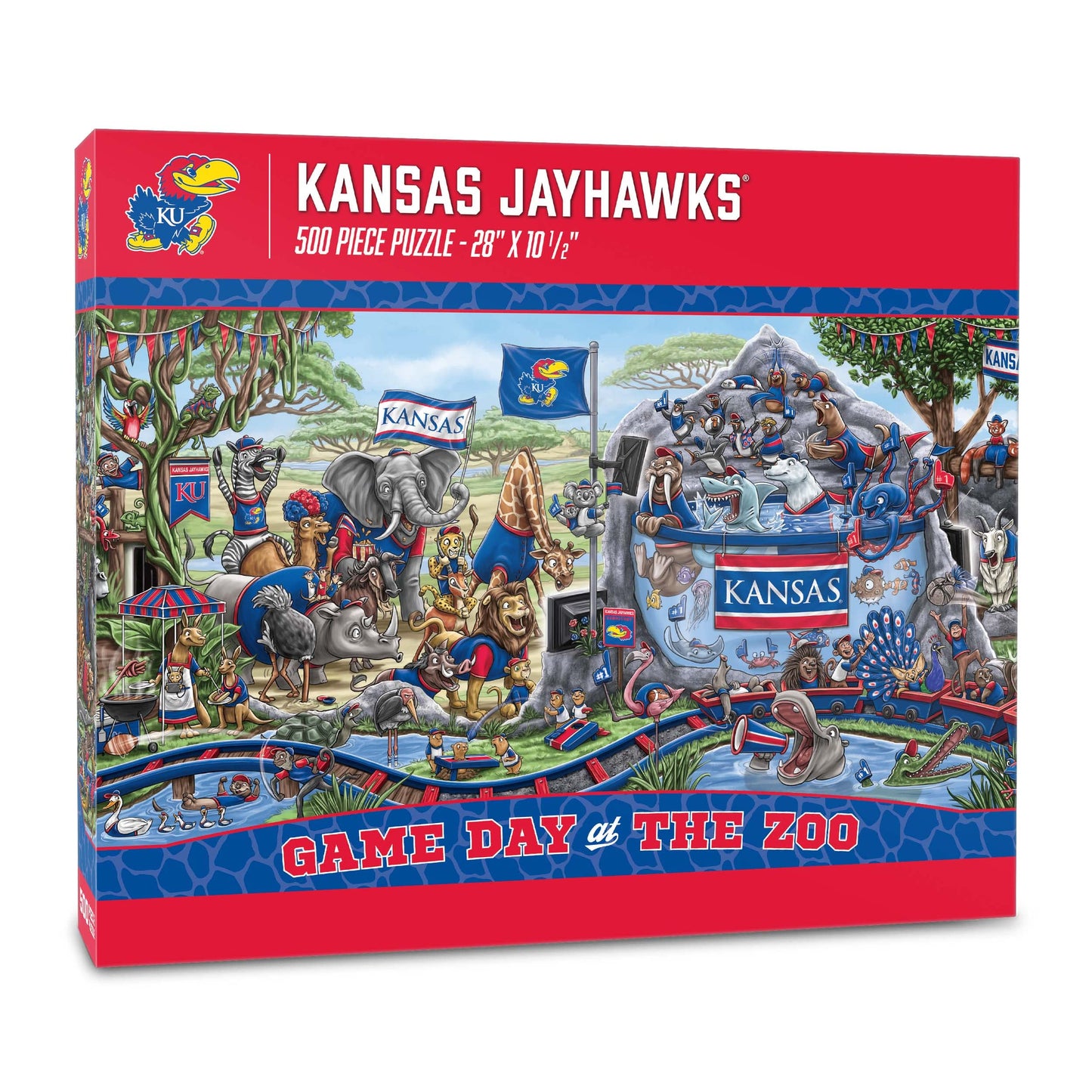 YouTheFan NCAA Kansas Jayhawks Game Day at The Zoo 500pc Puzzle