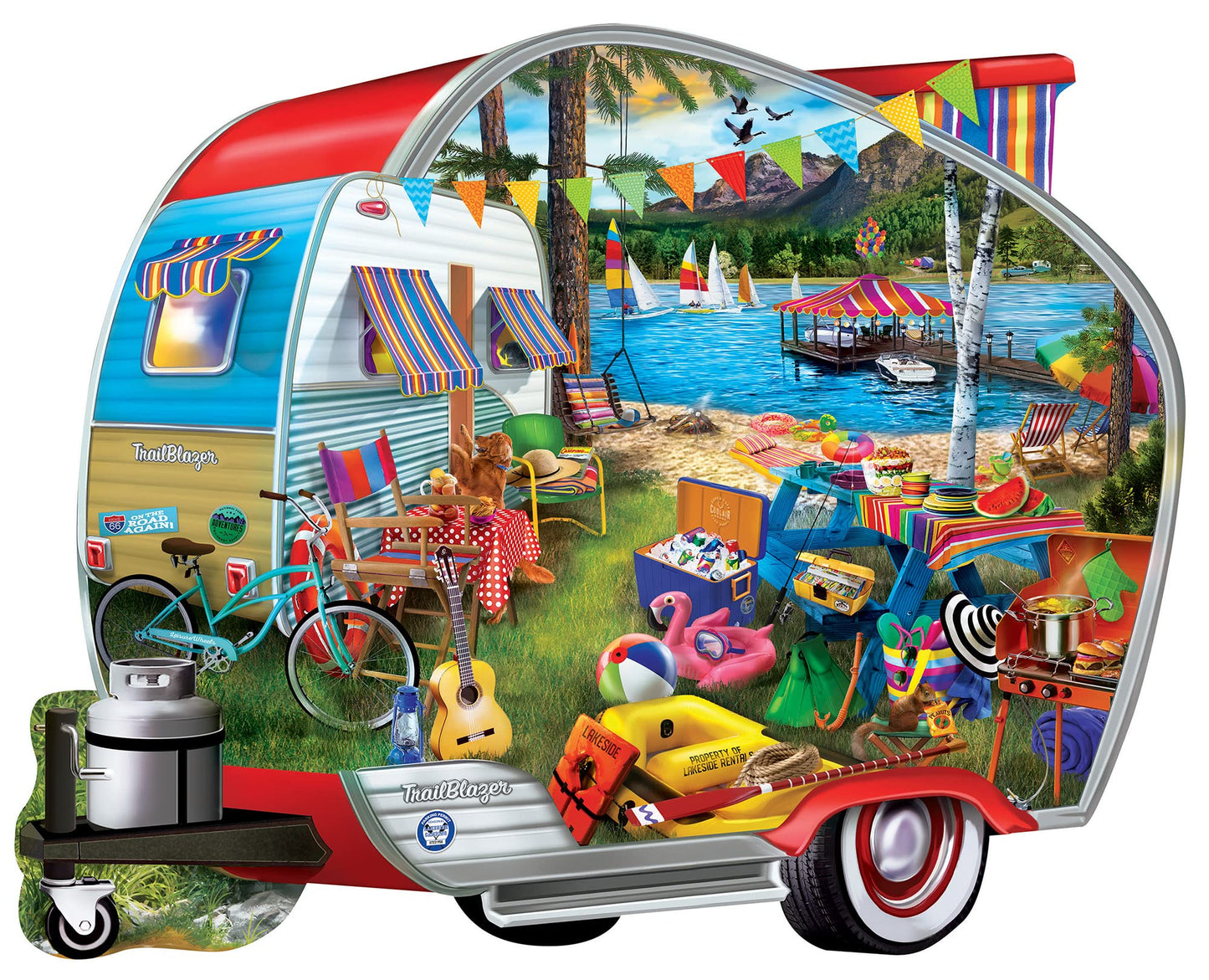 Masterpieces 1000 Piece Jigsaw Puzzle For Adults, Family, Or Youth - Happy Campers - 25.55''X 20.42''