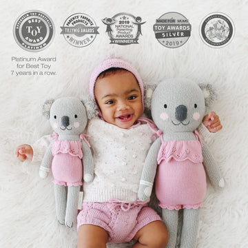 Cuddle + Kind Claire The Koala Regular 20'' Hand-Knit Doll - 1 Doll = 10 Meals, Fair Trade, Heirloom Quality, Handcrafted In Per