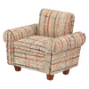 Dollhouse Sofa Armchair Upholstered, Miniature Living Room Furniture Chair, Fabric, Accessories For 6 Inch Dolls, 1/12 Scale (Be