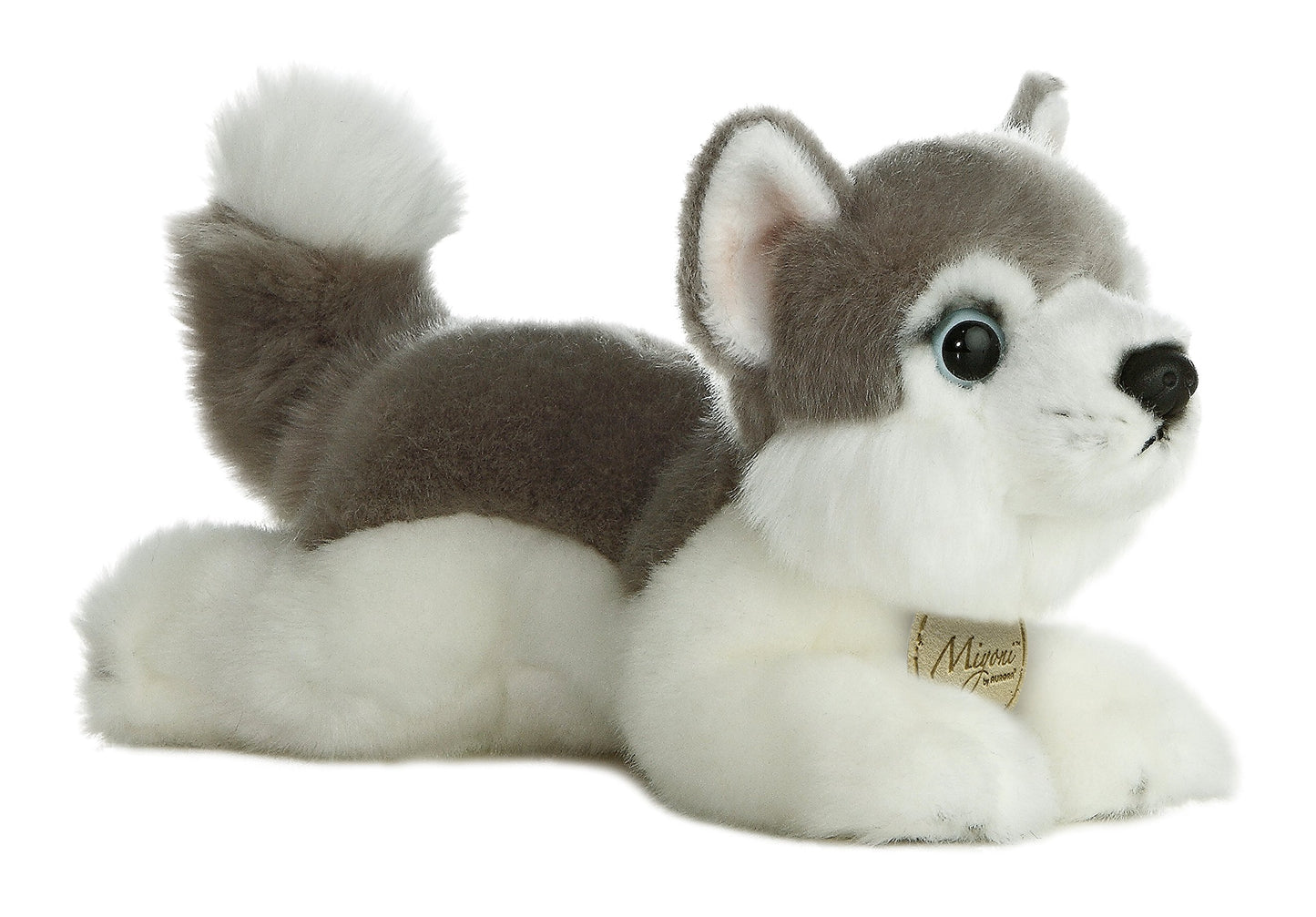 Aurora® Adorable Miyoni® Husky Stuffed Animal - Lifelike Detail - Cherished Companionship - Gray 8 Inches