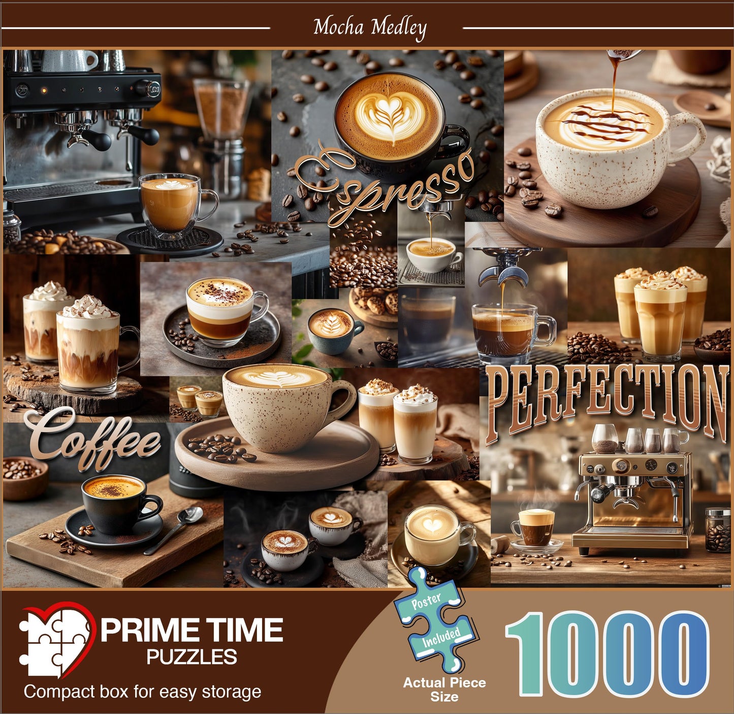 Prime Time Puzzles 1000 Piece Collage Jigsaw Puzzle for Adults - Sushi Rolls Gourmet Food - Challenging Hard Puzzle Perfect for