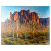 Mypuzzle The Superstition Mountains And Sonoran Desert Landscape At Sunset In Lost Dutchman State Park, Arizona - Premium 100 Pi