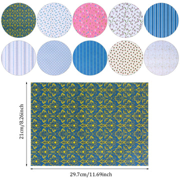 10 Sheets Dollhouse Floorboards Miniatures Dolls House Floor Paper Card Sticker Effect Paper Flooring Paper Gloss Card Sheet Min