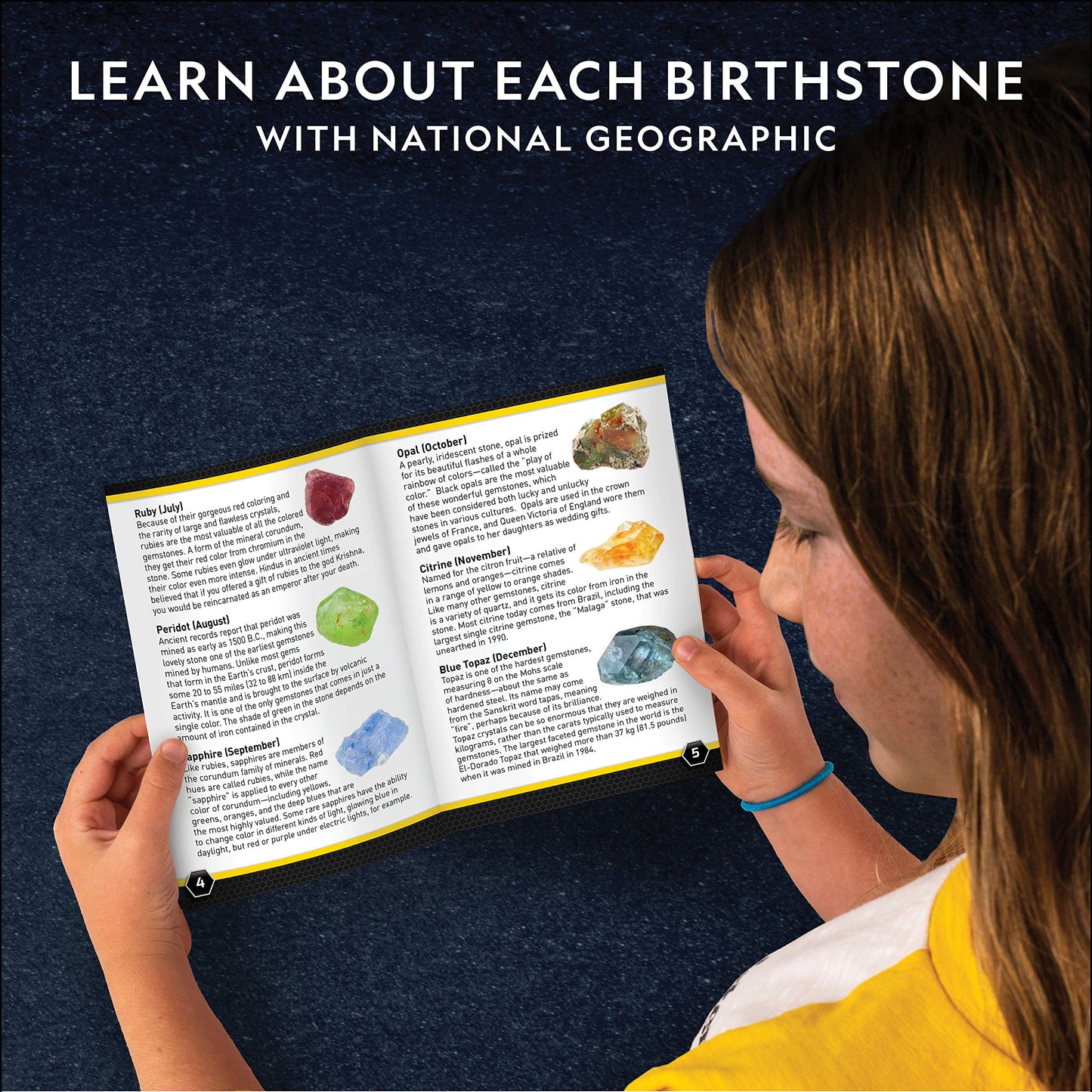 National Geographic Birthstone Dig Kit - Science Kit With 12 Genuine Birthstones, Includes A Real Diamond, Ruby, Sapphire, Pearl, & More, Gemstones And Crystals, Rock Collection (Amazon Exclusive)