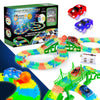 Usa Toyz Glow Trax Glow In The Dark Race Tracks For Kids- Speedway Race Car Track Set With 360Pk Flexible Roads, 2 Light Up Toy Cars, Bridges, Ramps, Play Set Stem Building Toys For Boys And Girls
