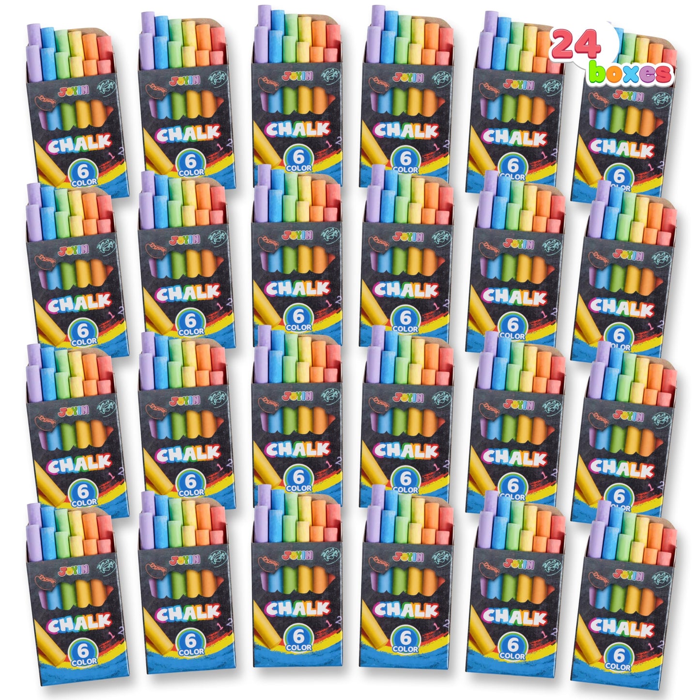 Joyin 288 Counts Mini Chalk Set For Kids, Non-Toxic Chalks For Boys Girls 3+, School Supplies For Teachers, Goody Bag Fillers, Classroom Prizes Gifts (24 Boxes)