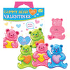 Peaceable Kingdom Valentines Cards for Kids Classroom, Set of 28 Valentines Day Gifts - Gummy Bear Scratch and Sniff Scented Can