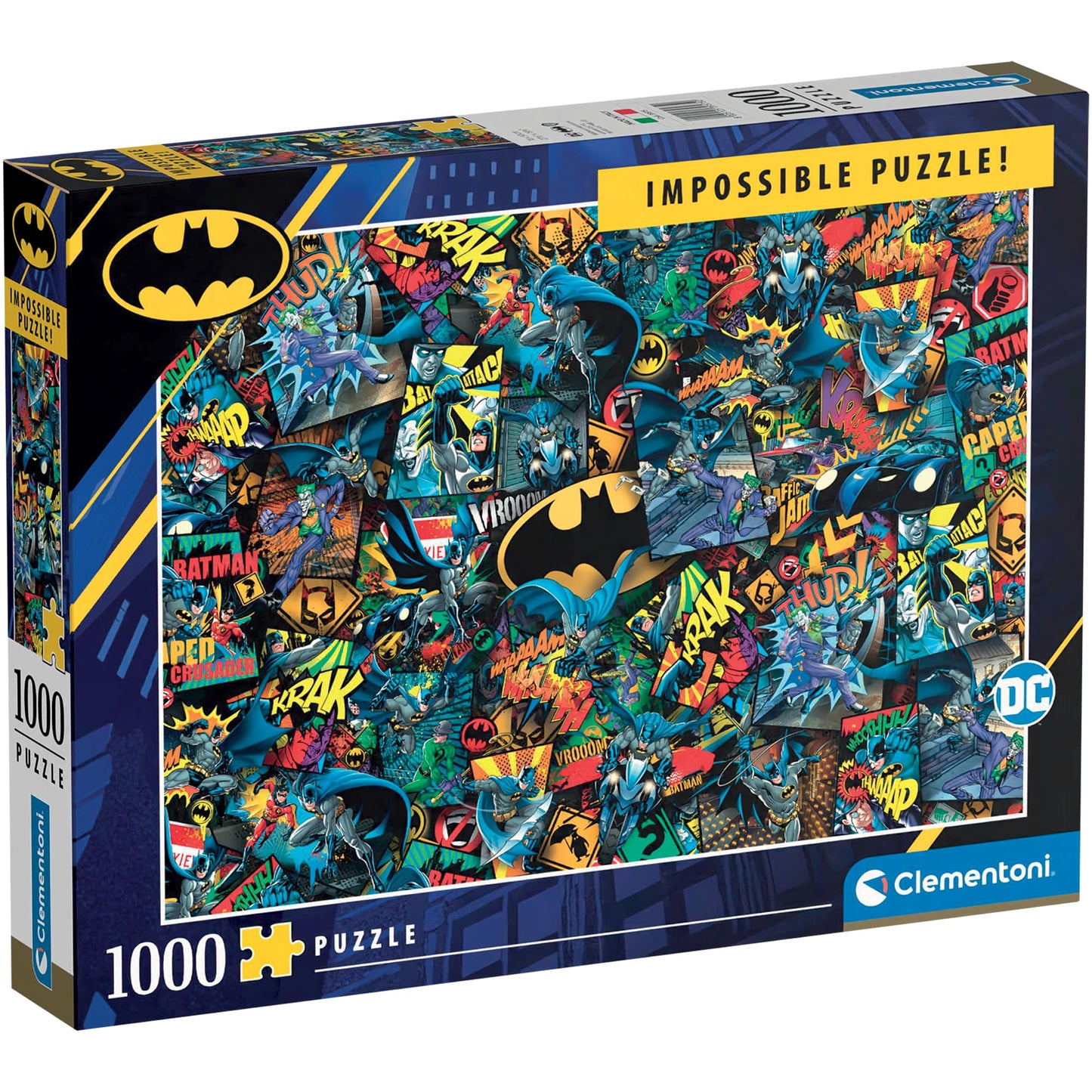Clementoni Batman Impossible Jigsaw Puzzle, 1000 Pieces, Made In Italy, Adults’ Puzzles, 39575