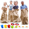 Outdoor Field Day Games Potato Sack Race Bags for Kids and mature-themeds Egg and Spoon Race 3 Legged Race Bands - with Storage Bag