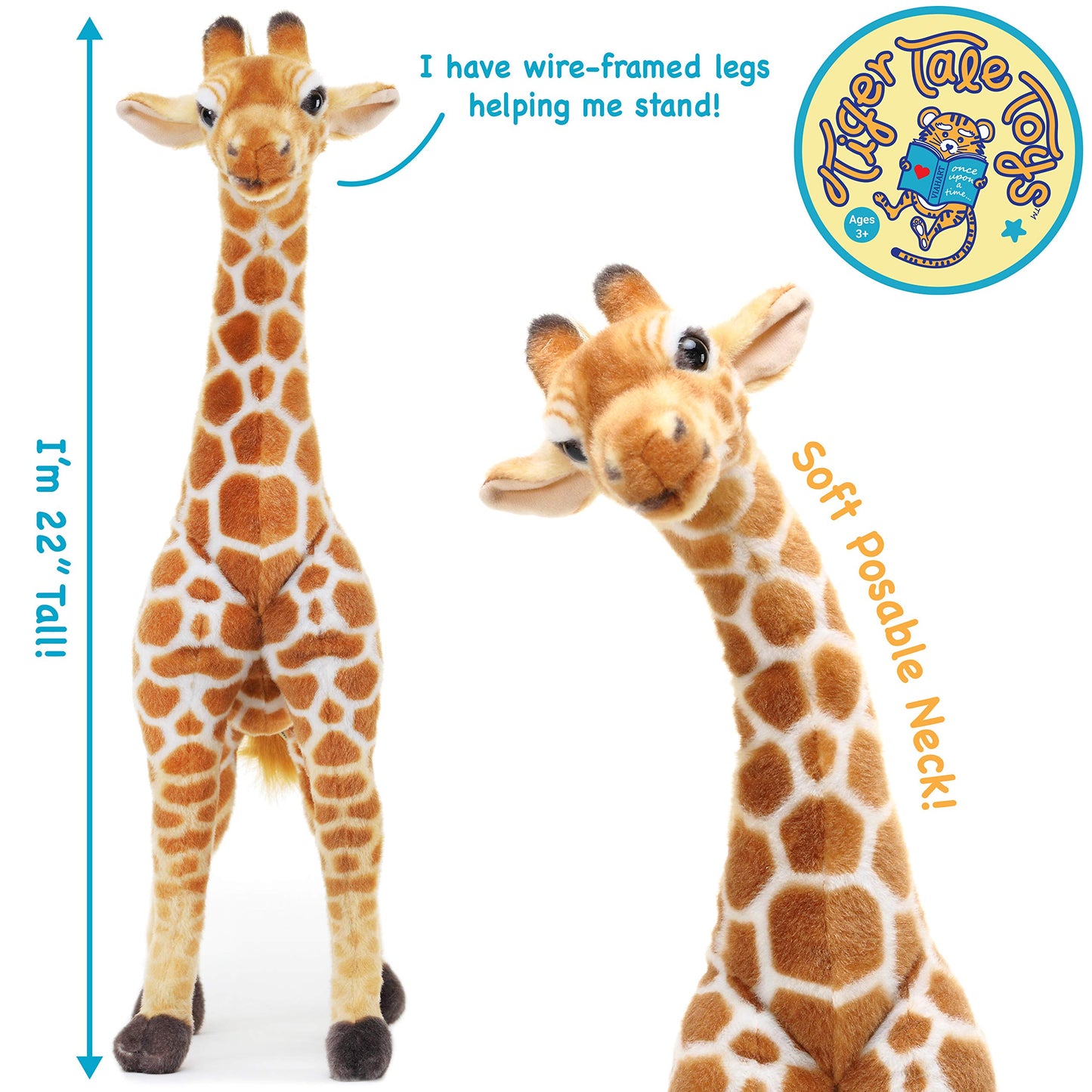 Tigerhart Jocelyn The Giraffe - 22 Inch Stuffed Animal Plush