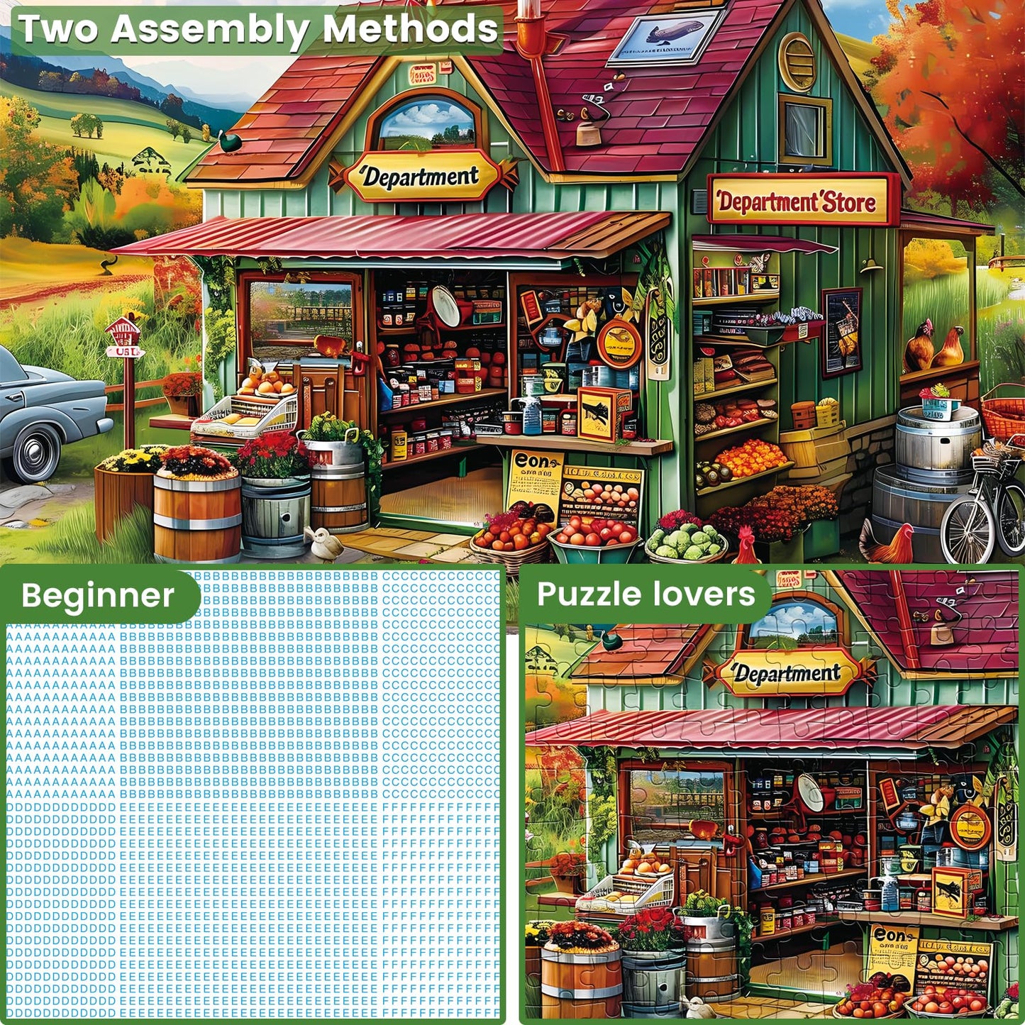 300 Piece Jigsaw Puzzle For Adults Large Piece Shop Puzzle Recycled Cardboard Paper Puzzles Coolest Difficult Puzzles For Kids Adults Elderly Perfect For Family Games 20.5 * 15In