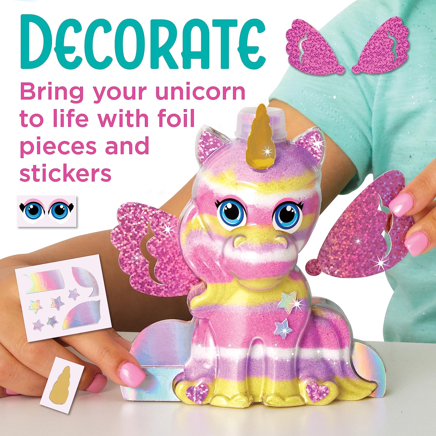 Creativity for Kids Sand Art Kit - Unicorn DIY Art Kit, 1.85x1.97x1.1 inches, Plastic, Model 6394000, Perfect Unicorn Gifts for Girls