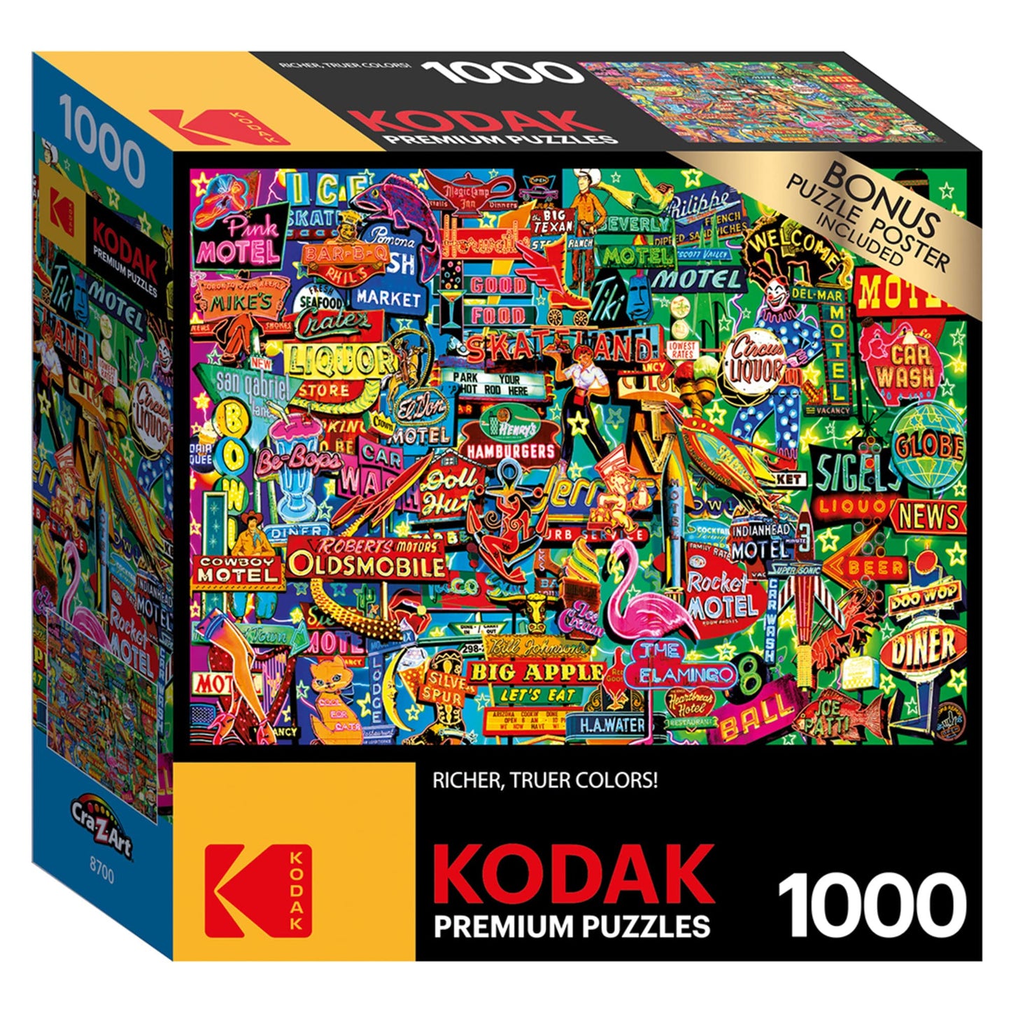 Cra-Z-Art Kodak 1,000 Piece Jigsaw Puzzle, Neon Signs, 20    X 27