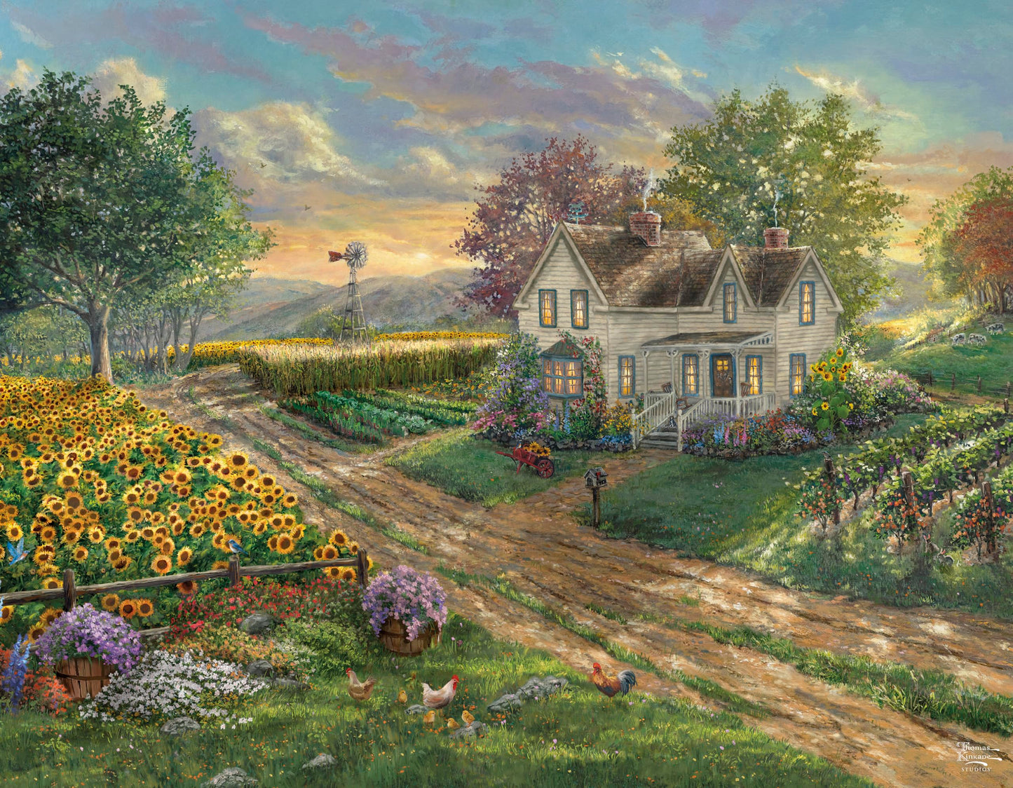 Ceaco - 4 In 1 Multipack - Thomas Kinkade - Seasons - (4) 500 Piece Jigsaw Puzzles