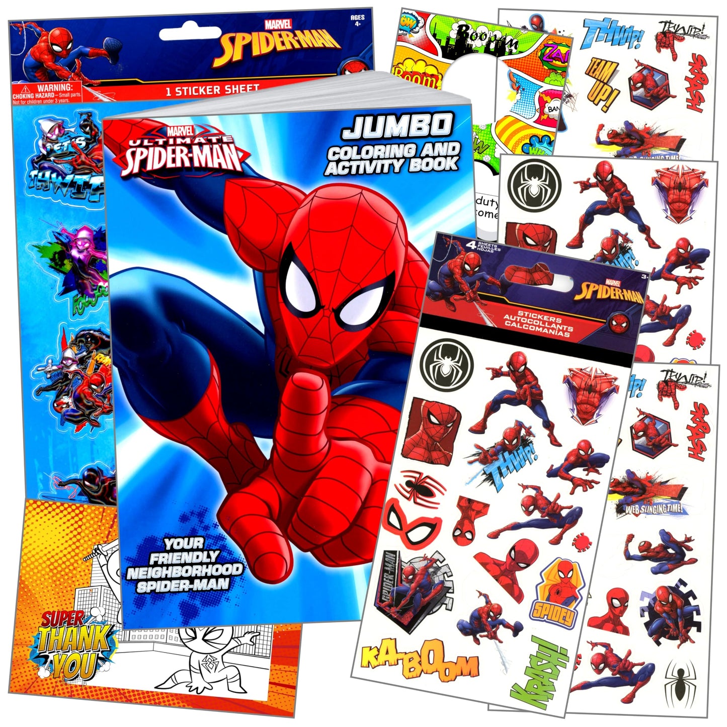 Bendon Spiderman Stickers Activity Set with Spider-Man Coloring Book, Sticker Sheets, Reward Stickers, and More
