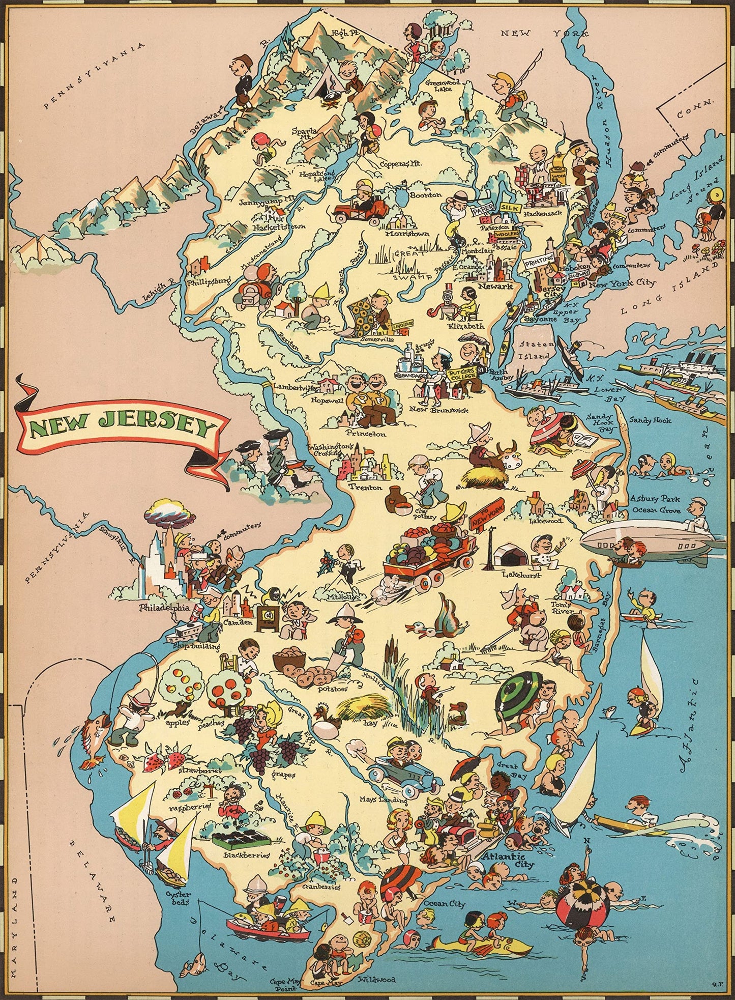 New Jersey Wooden Map Jigsaw Puzzle Toys For Adults Usa Of State Map Decorate Puzzle Games 500 Piece