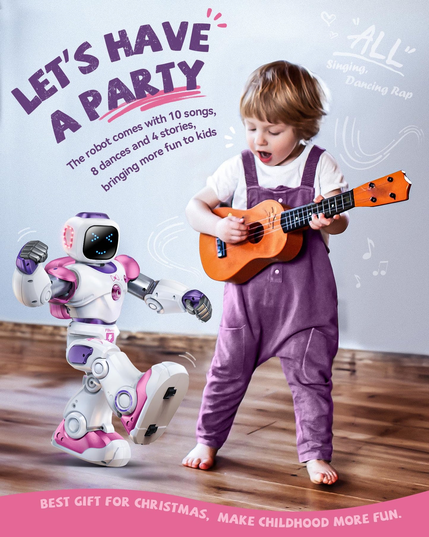 Ruko 1088 Smart Robot Toys for Kids, Large STEM Programmable Interactive RC Robot with Voice Control, App Control, Gifts for Boy