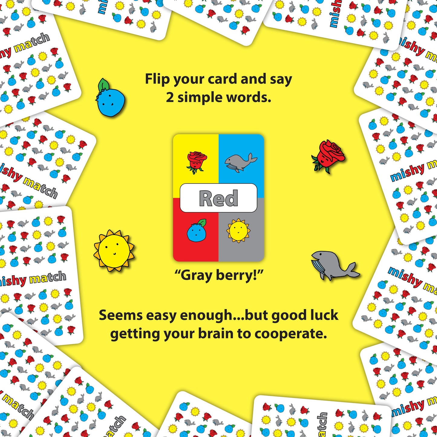 Niche Nation Games Mishy Match The Hardest Easy Game Ever - Mensa Award Winning Hilarious Party Game - Card Games For Adults And