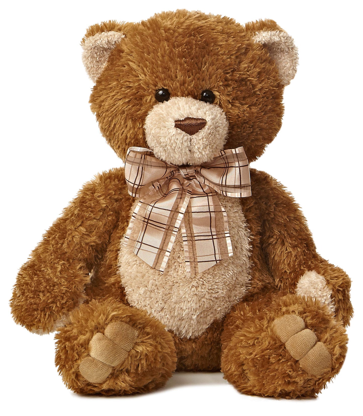 Aurora® Snuggly Bear Brown Sugar™ Stuffed Animal - Comforting Companion - Imaginative Play - 16 Inches