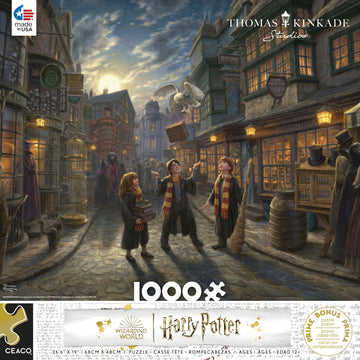 Ceaco - Thomas Kinkade - Harry Potter - Wizarding World - Diagon Alley - 1000 Piece Jigsaw Puzzle